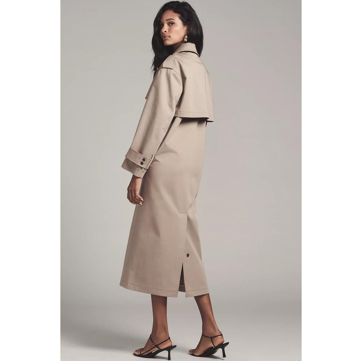 Theory Oversize Double Breasted Trench Coat, size Medium