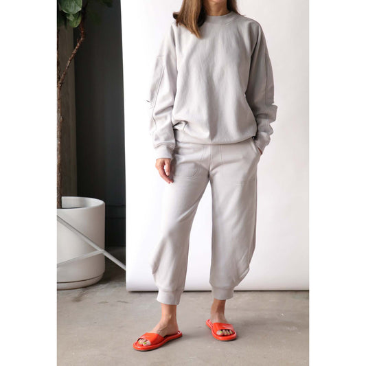 Tibi "Calder" Sweatpant in Greystone, size Small