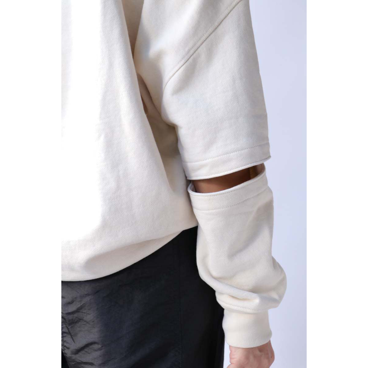 Tibi Cocoon Sweatshirt in Ivory, size XXS