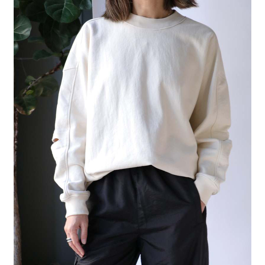 Tibi Cocoon Sweatshirt in Ivory, size XXS