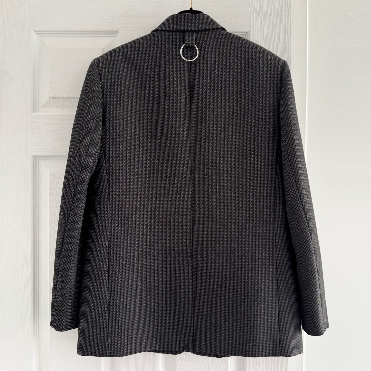 Tibi Arthur Check Studded Blazer, size 8