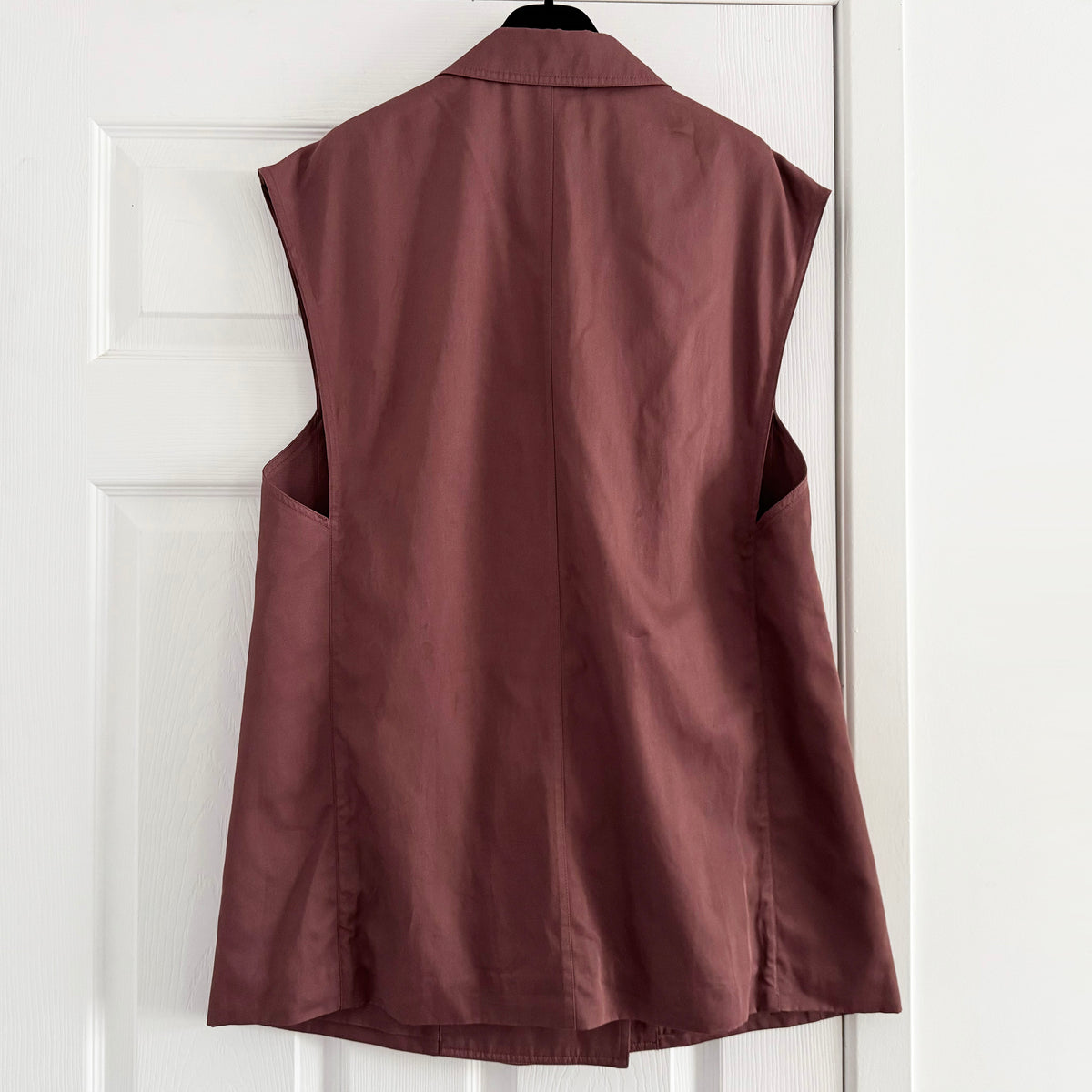 Tibi Drapey Suiting Oversized Double Breasted Vest in "Cinnamon", size Medium