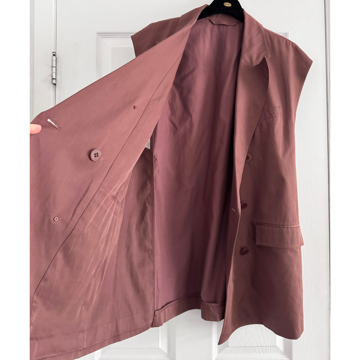 Tibi Drapey Suiting Oversized Double Breasted Vest in "Cinnamon", size Medium