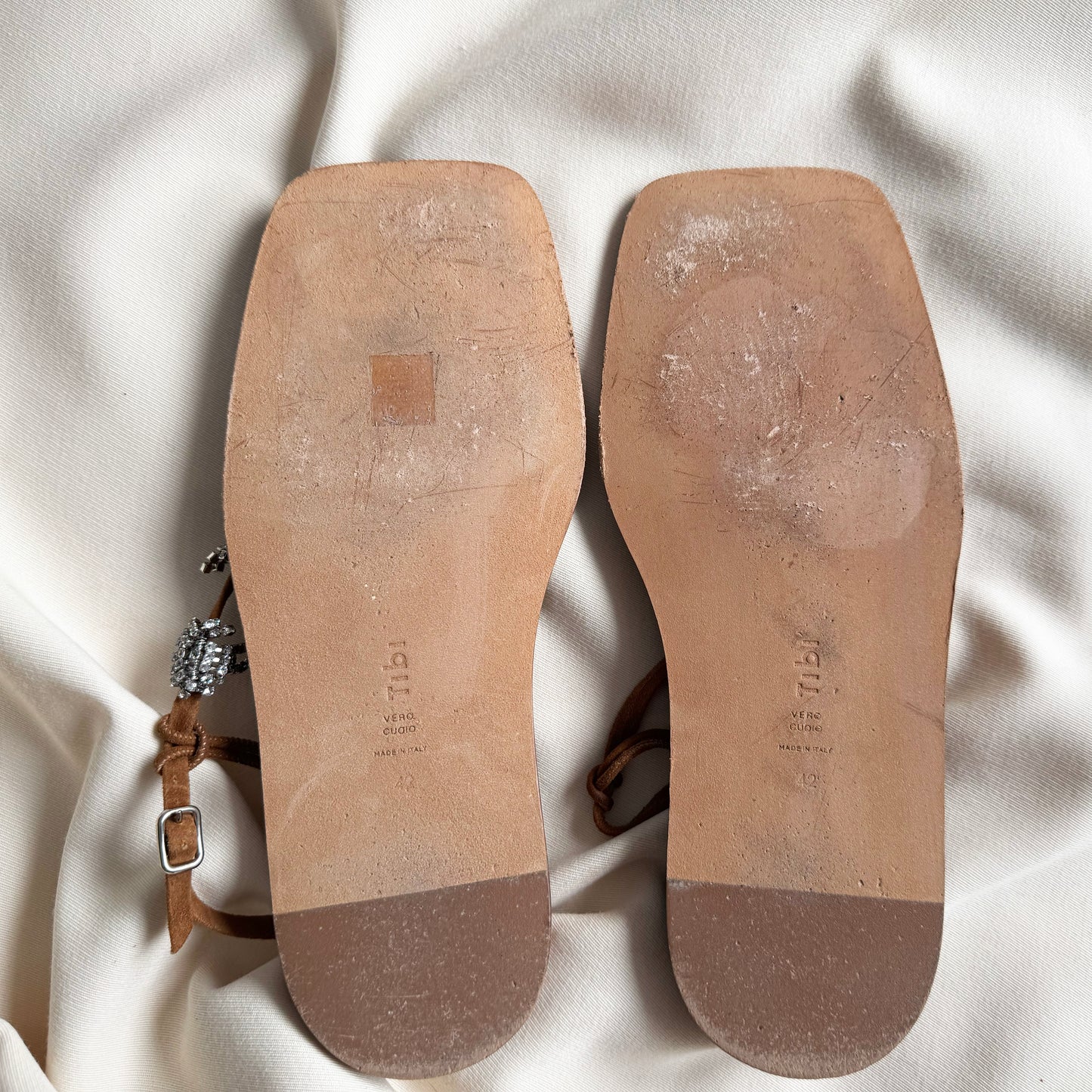 Tibi Julius Sandals in Brown Suede, size 42