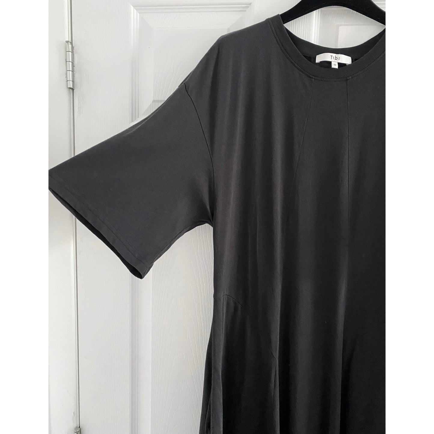 Tibi T-Shirt Dress in Black, size Medium (fits M/L)