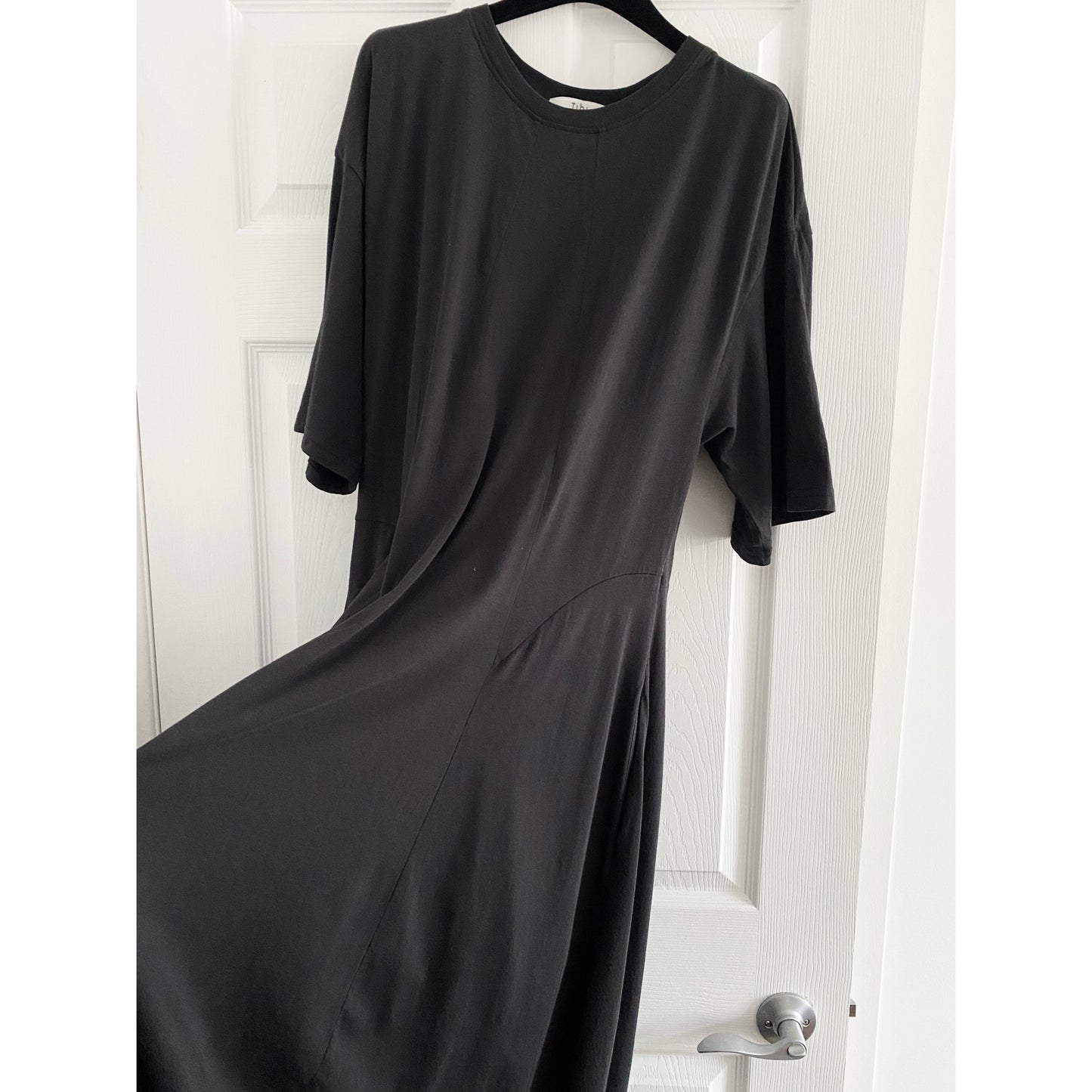 Tibi T-Shirt Dress in Black, size Medium (fits M/L)