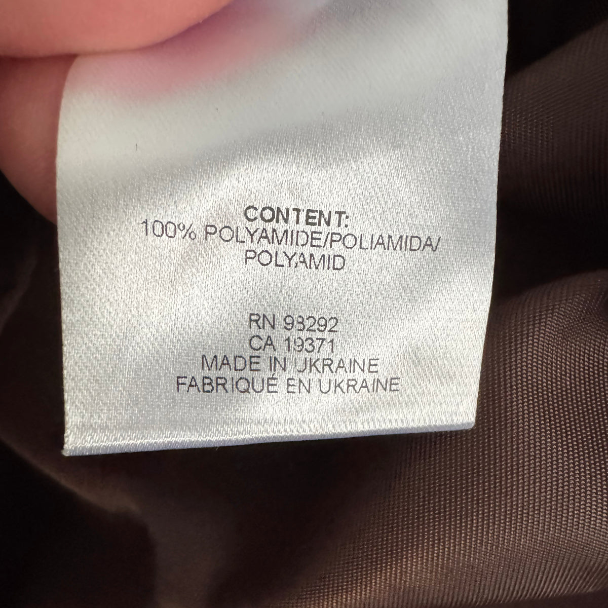 Tibi Eco Nylon "Colt" Trouser in Brown (Shorter Version), size 12