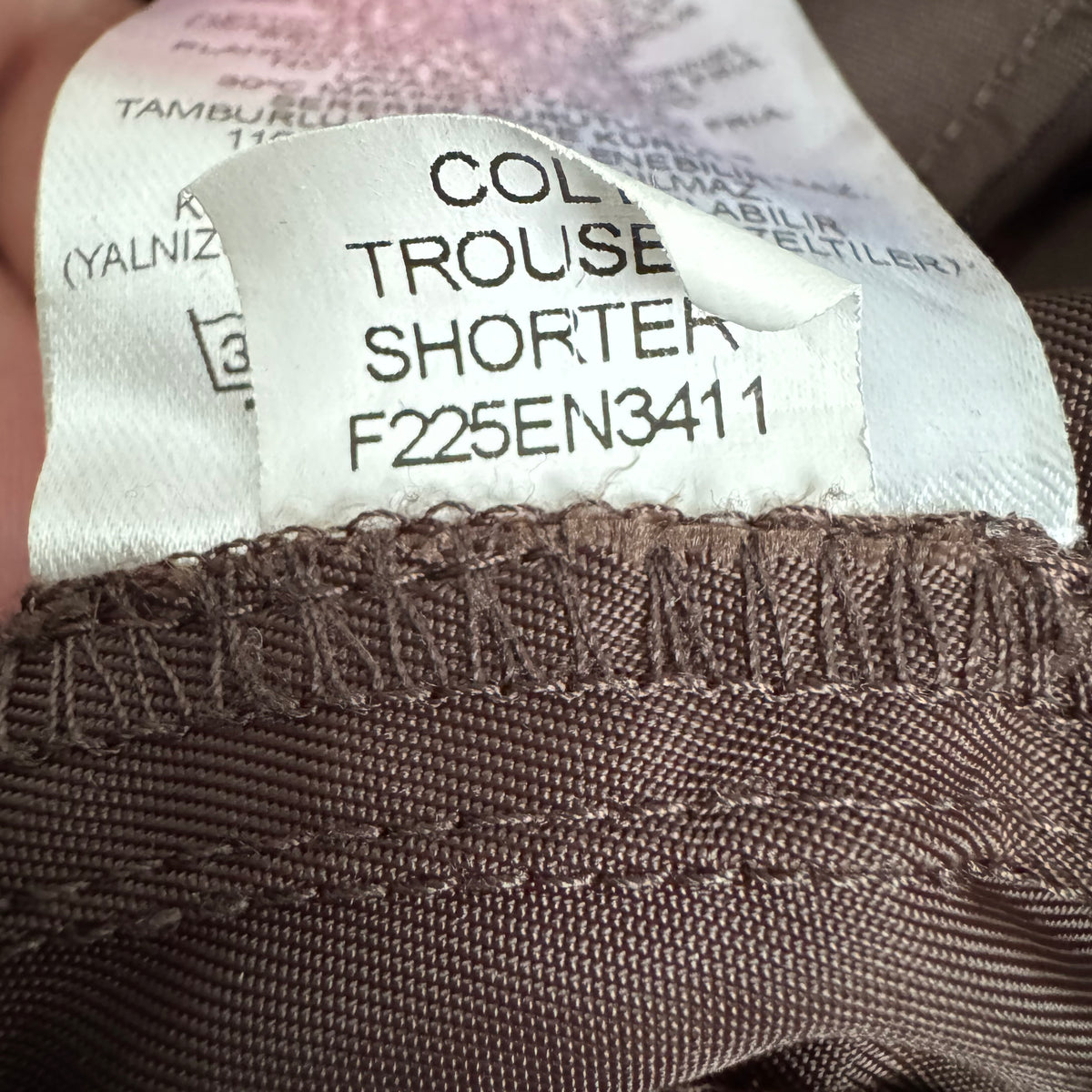 Tibi Eco Nylon "Colt" Trouser in Brown (Shorter Version), size 12