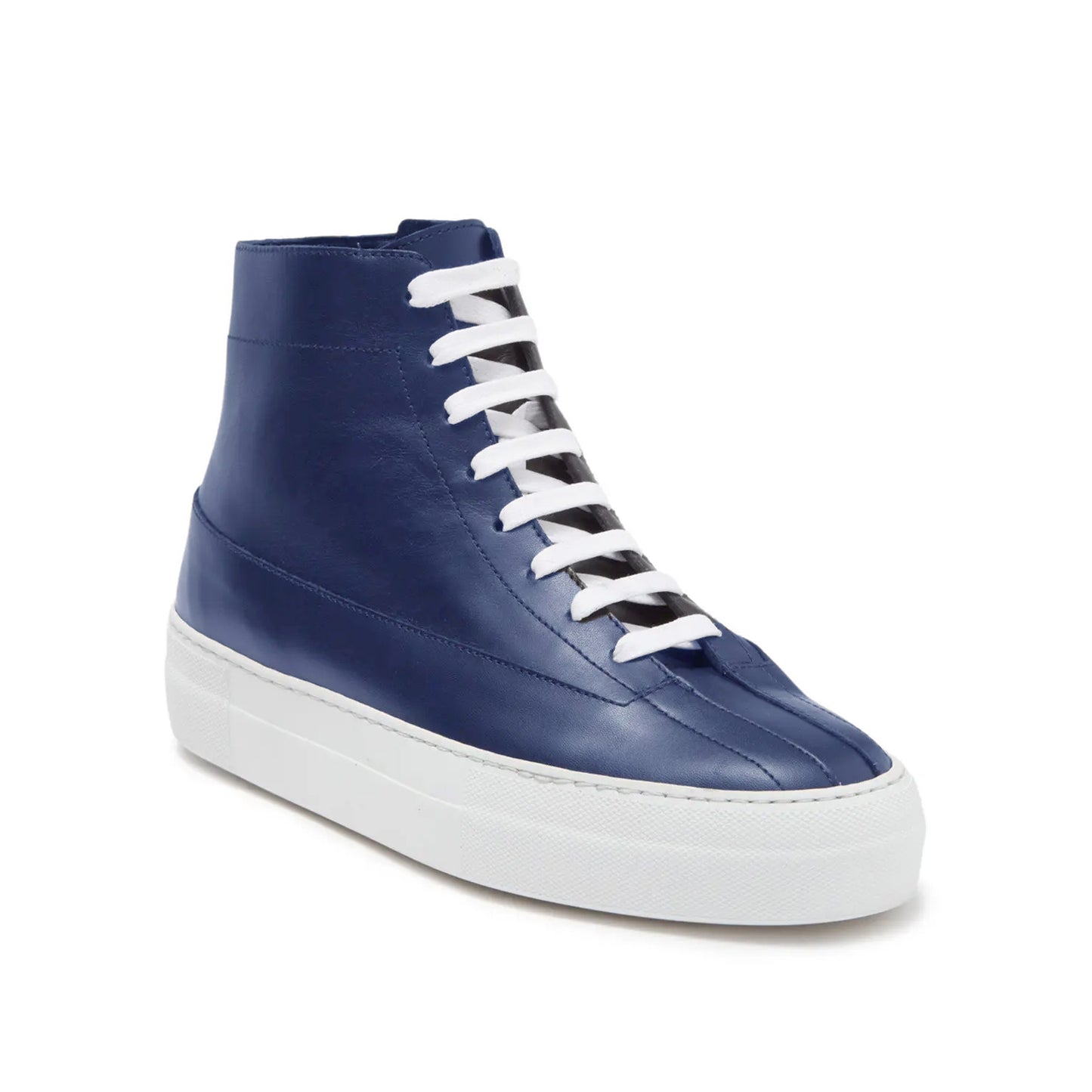 Tibi Navy Leather "Gabe" HIgh Tops, size 39