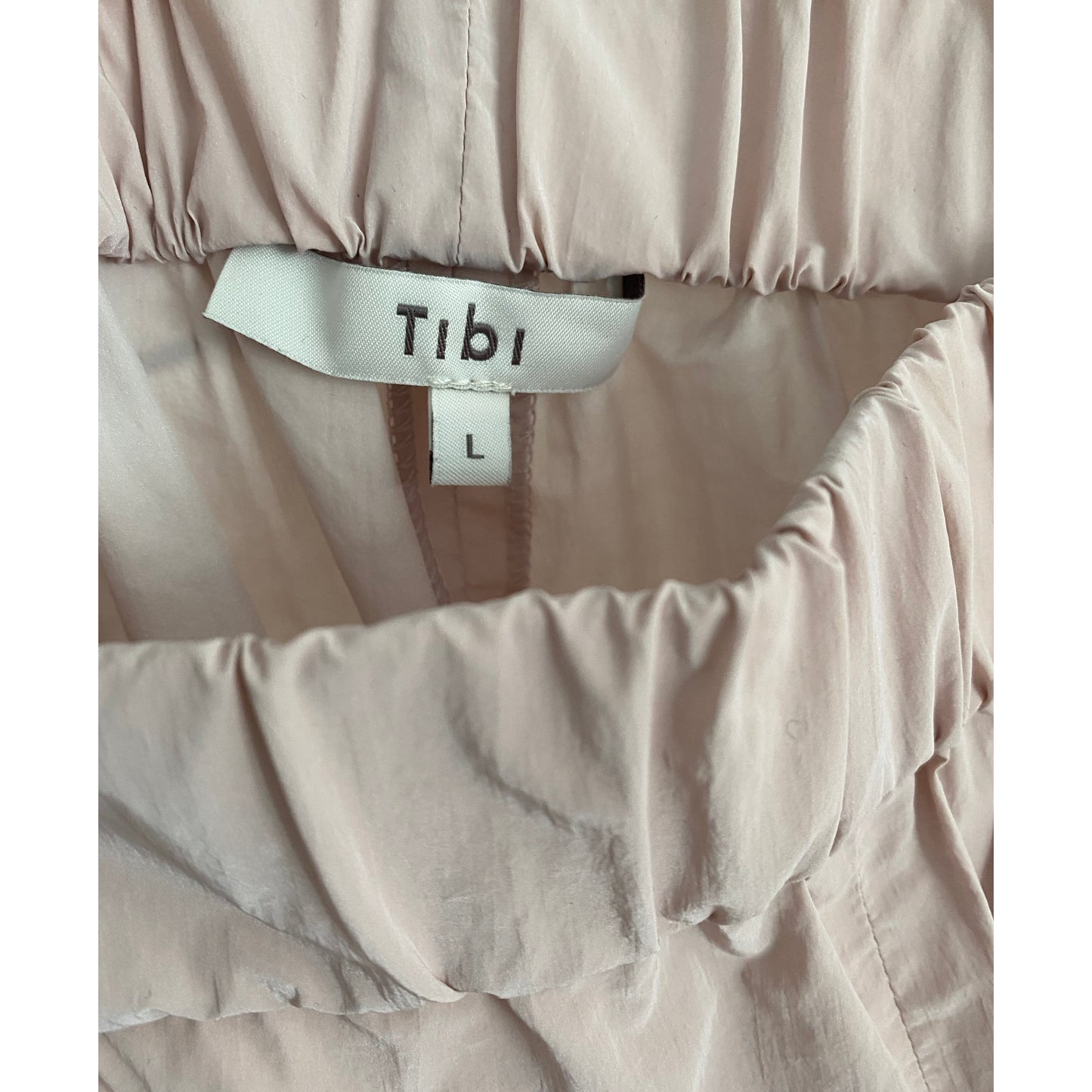 Tibi Crispy Nylon "Wilt" Jogger in "Powder Pink", size Large