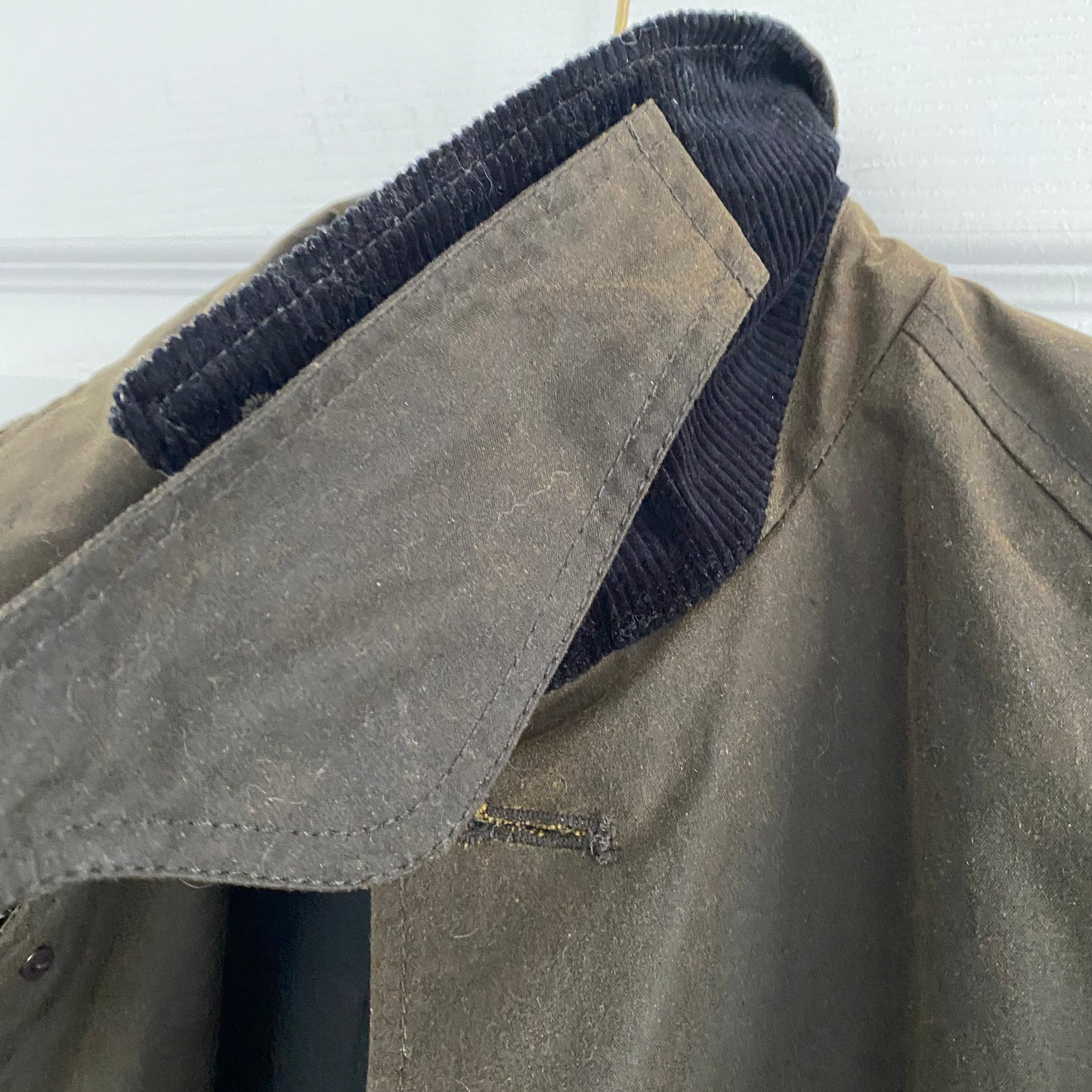 Tibi Waxed Cotton Car Coat in Olive, Size Small (fits S/M)