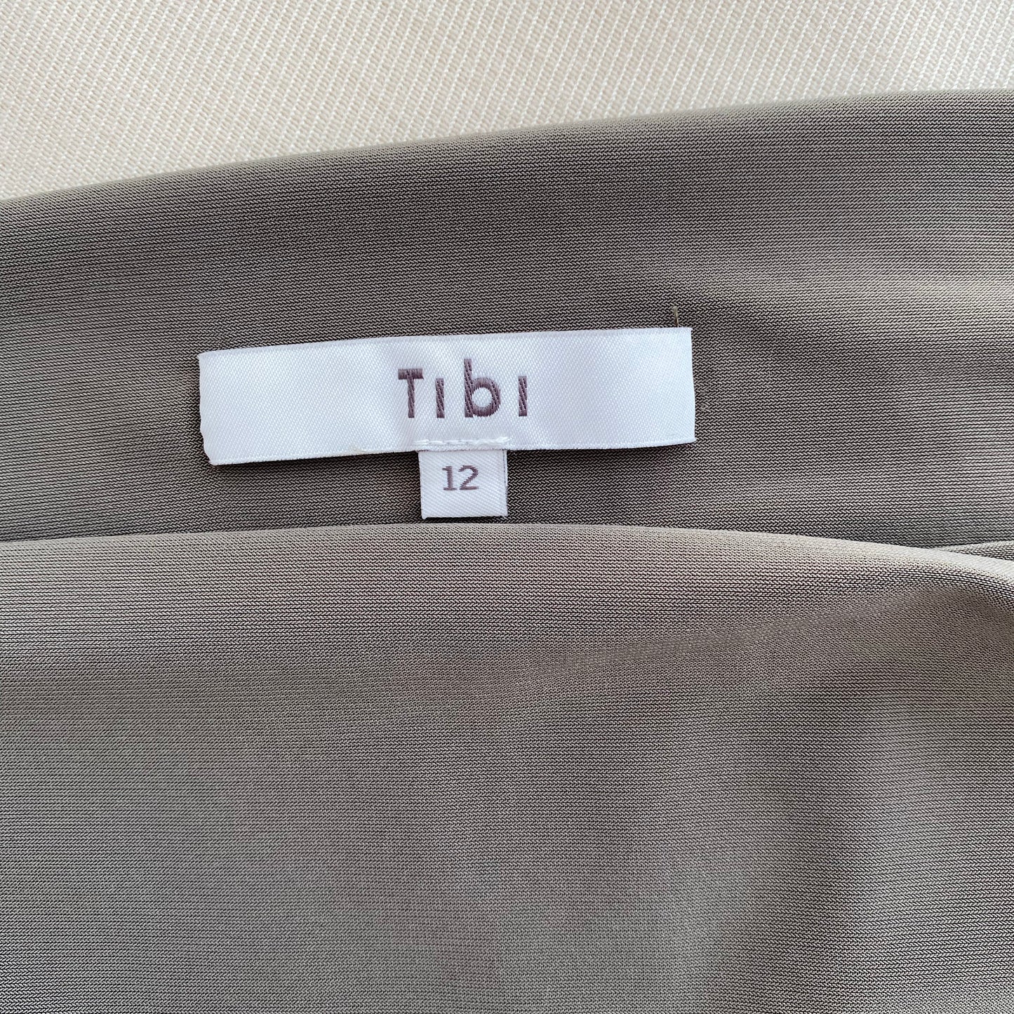 Tibi Convertible Bustier Top in Taupe, size 12