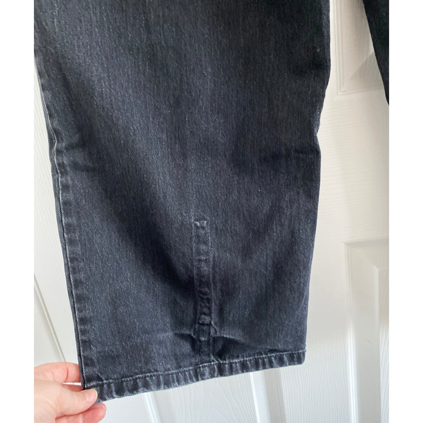 Tibi "Stella" Pleated Jeans in Black, size 32