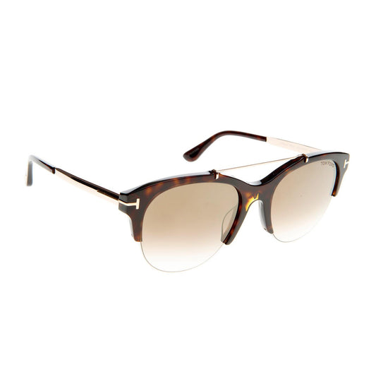 Tom Ford "Adrenne" Rimless Sunglasses in Brown Tortoise