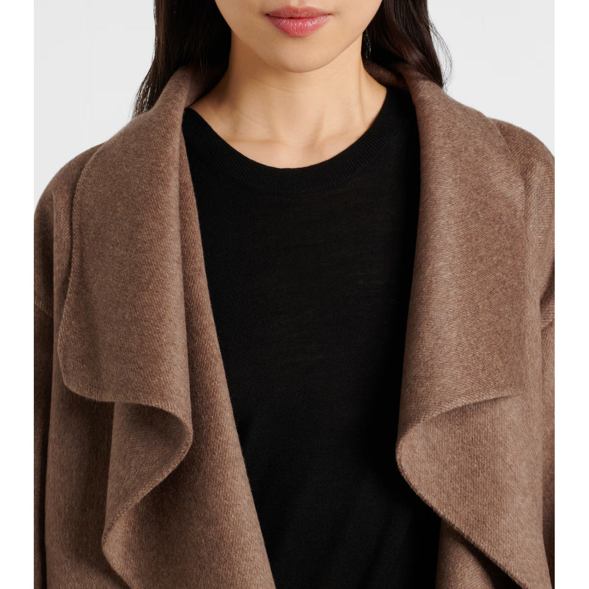 Toteme Signature wool and cashmere coat in "Oak Melange", size Small (fits Medium?)