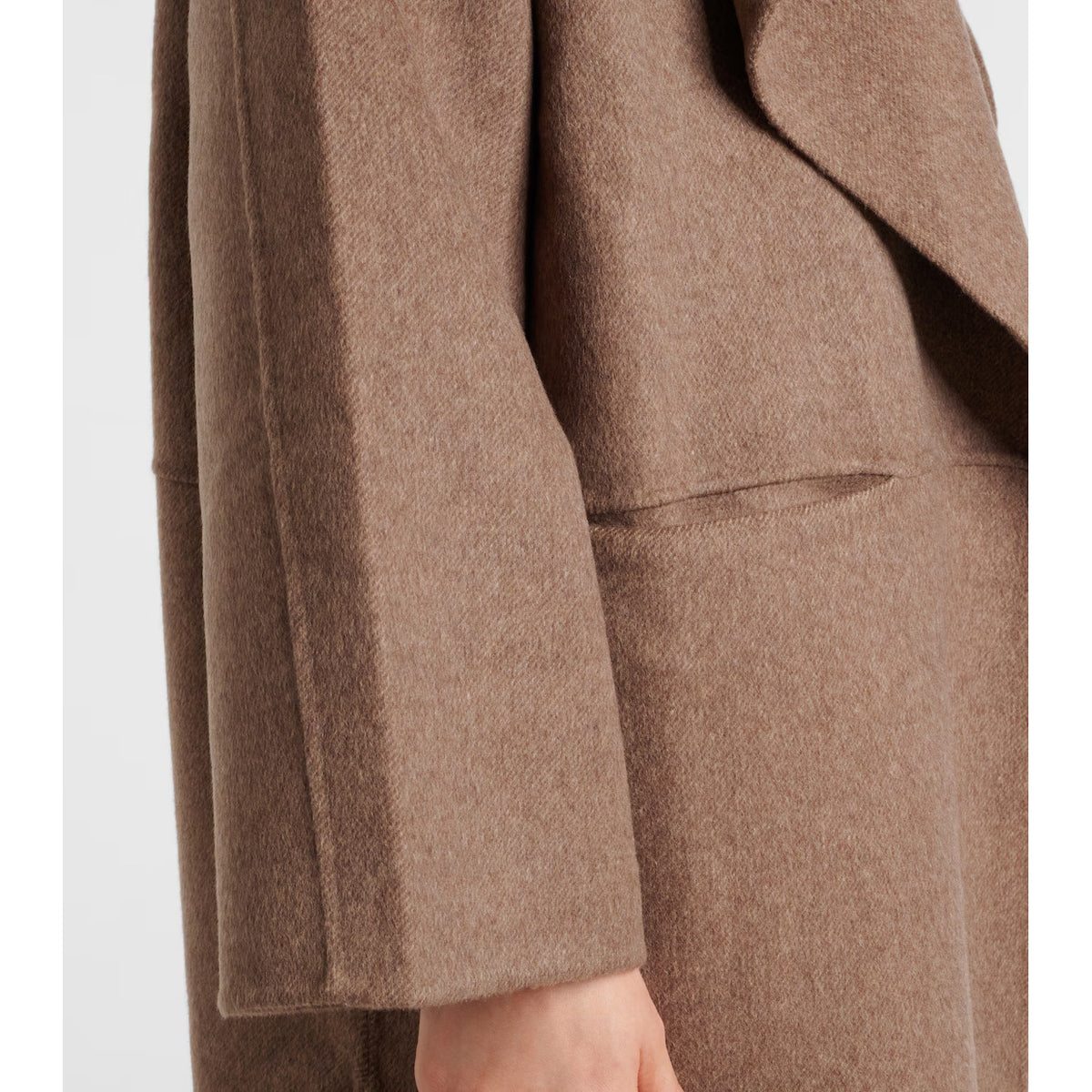 Toteme Signature wool and cashmere coat in "Oak Melange", size Small (fits Medium?)