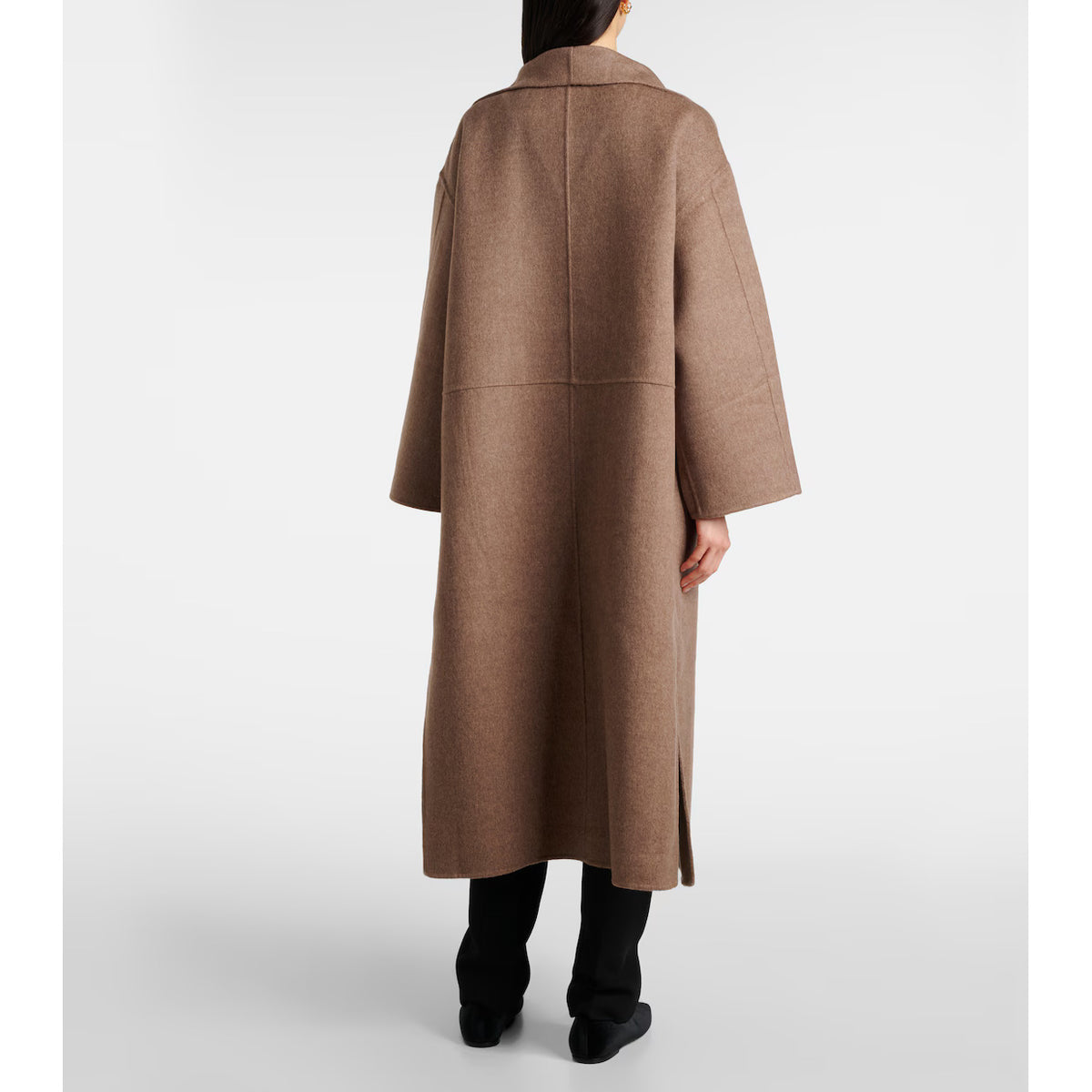 Toteme Signature wool and cashmere coat in "Oak Melange", size Small (fits Medium?)