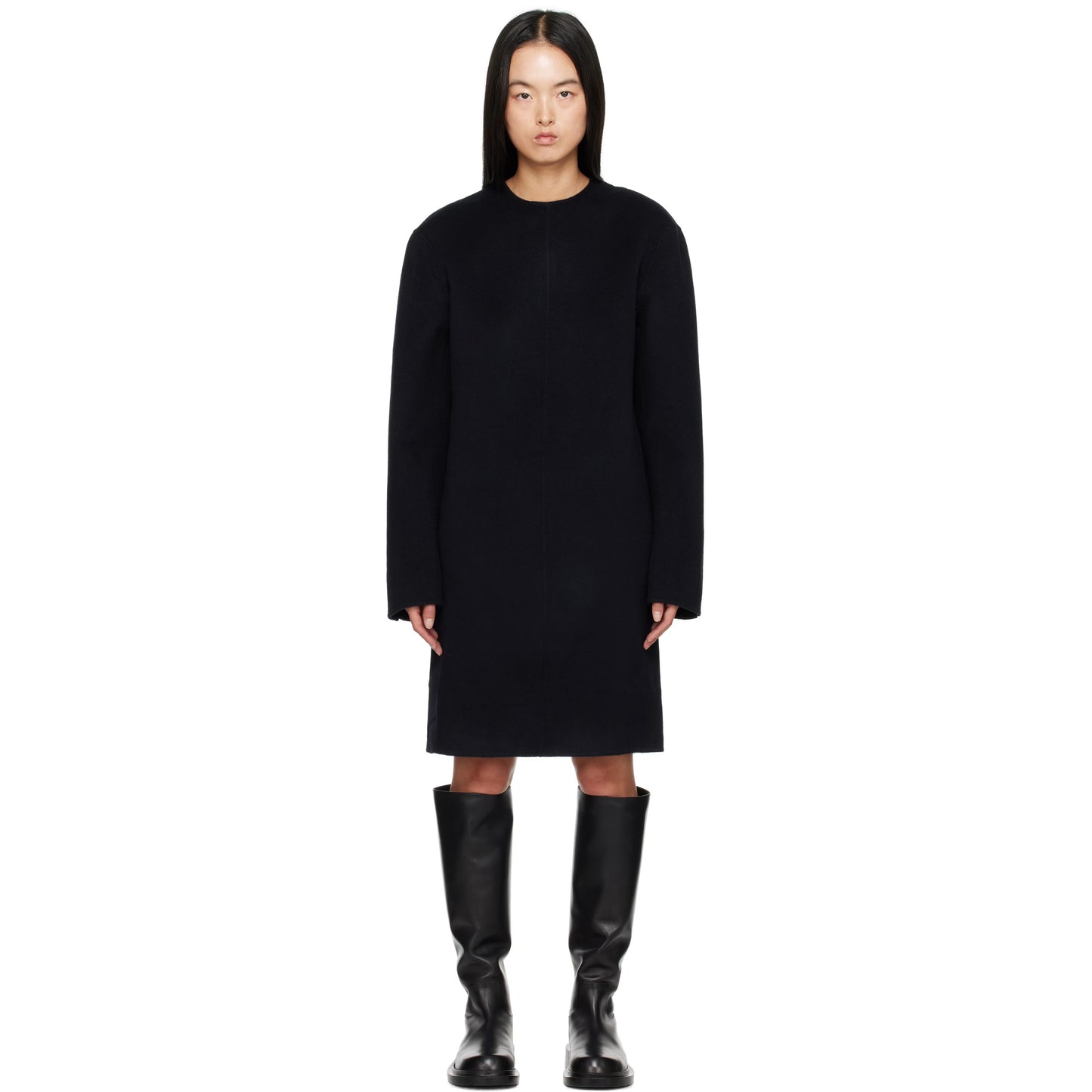 Toteme Doubleface Wool Tunic (Dress?) in Navy, size 38 (size Medium)