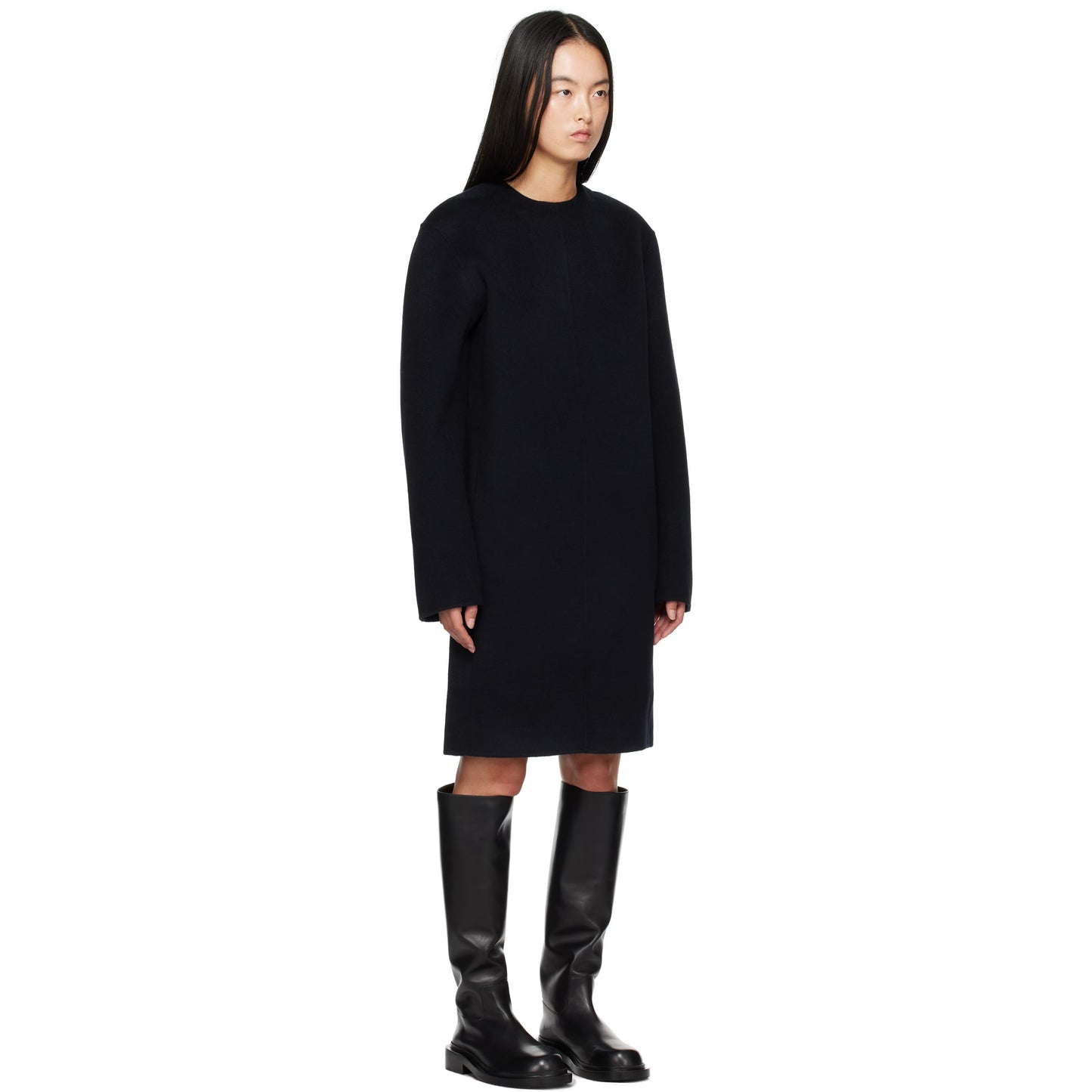 Toteme Doubleface Wool Tunic (Dress?) in Navy, size 38 (size Medium)