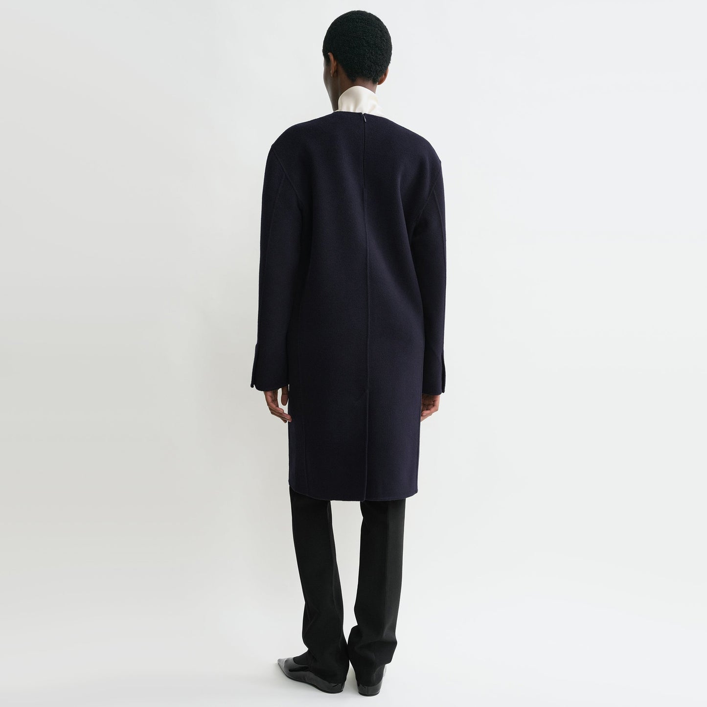 Toteme Doubleface Wool Tunic (Dress?) in Navy, size 38 (size Medium)