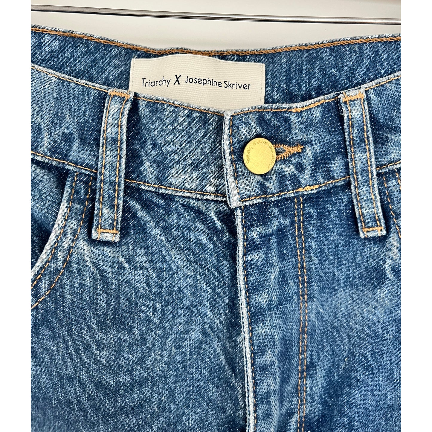 Triarchy x Josephine Skriver High Waisted Blue Jeans, size 27