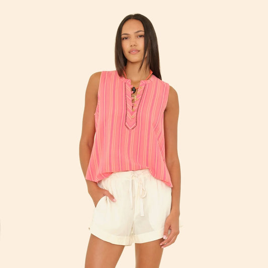 Xirena "Twyla" Top in "Sunset Rose", size Medium
