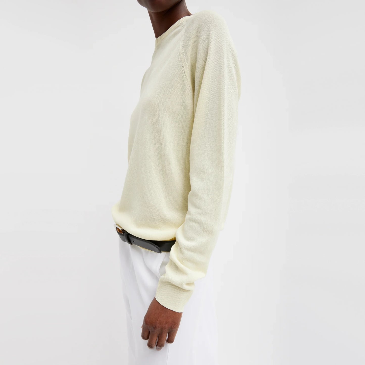 Tibi "Crispy" Pullover Sweater in "Butter", size Medium