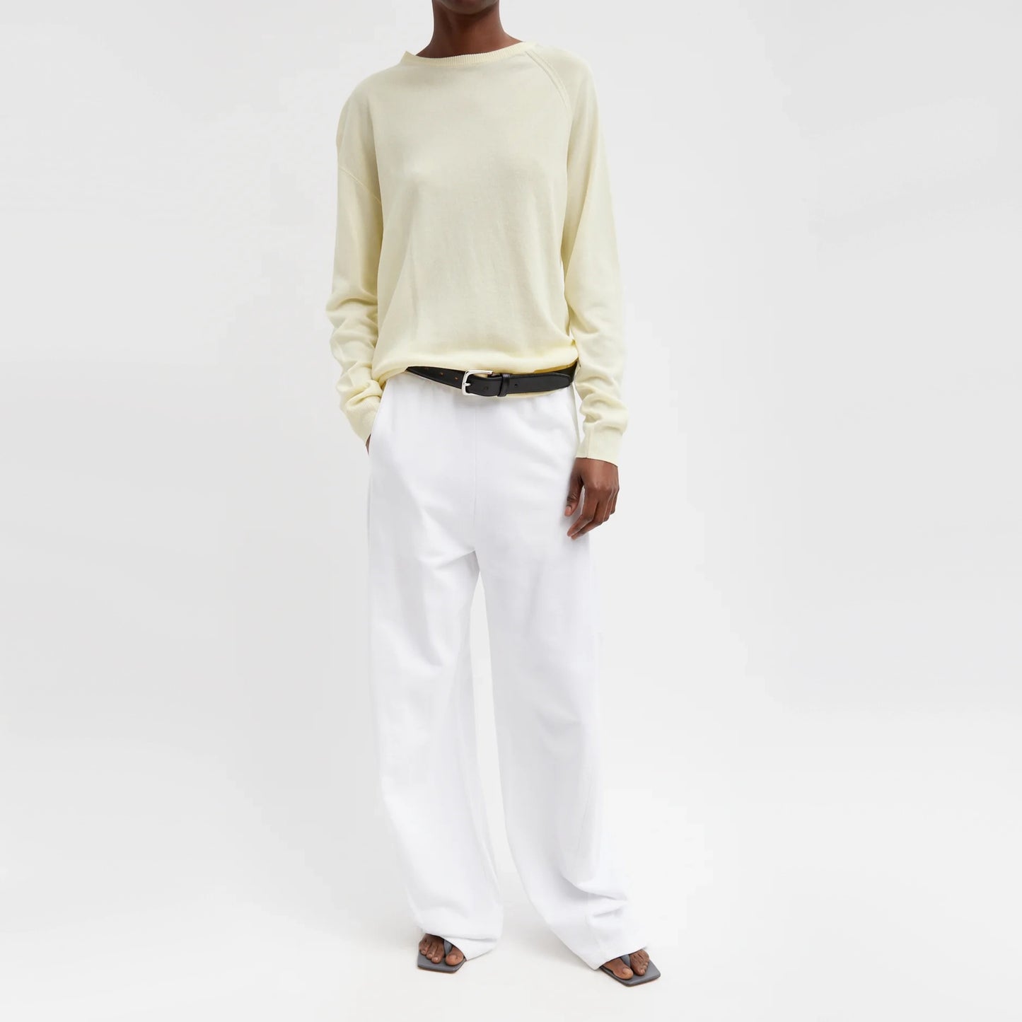 Tibi "Crispy" Pullover Sweater in "Butter", size Medium
