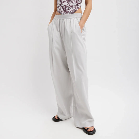 Tibi "Marit" Drapey Suiting Pants in Stone, size XL (fits XL/XXL)