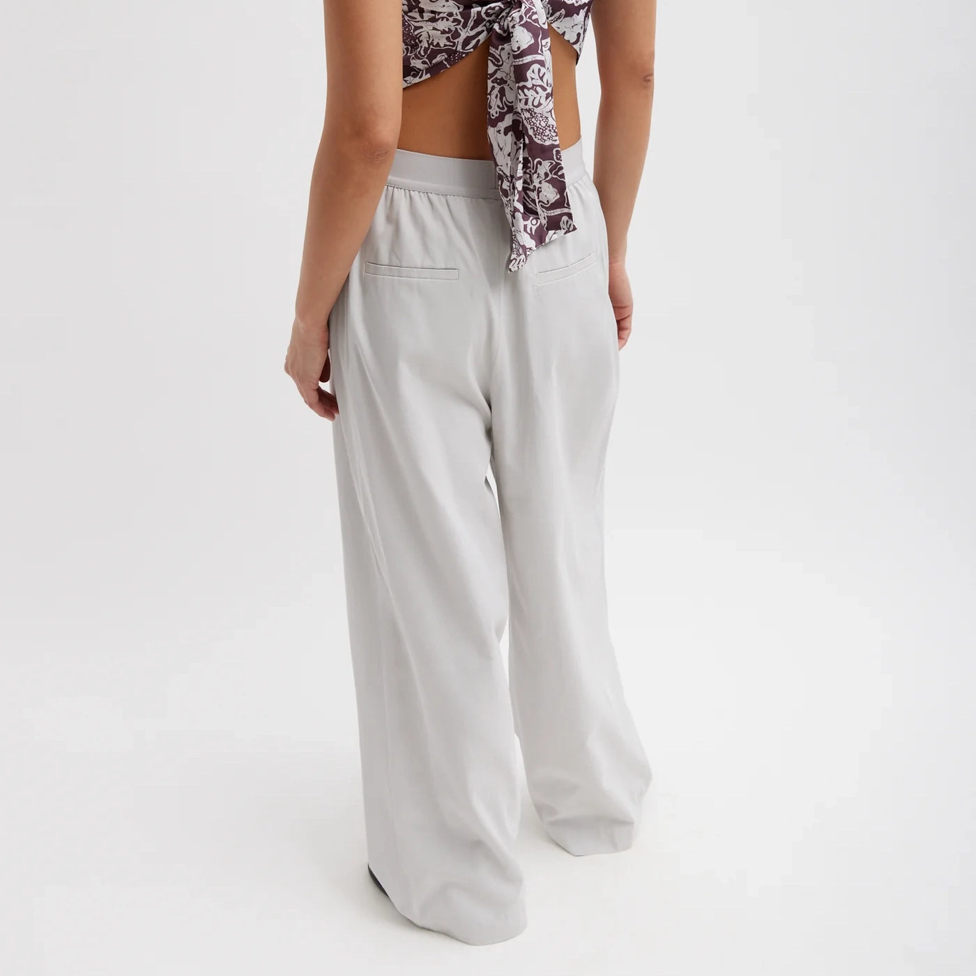 Tibi "Marit" Drapey Suiting Pants in Stone, size XL (fits XL/XXL)