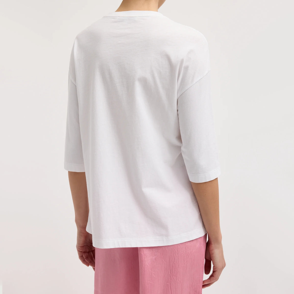 Tibi Tie Front T-Shirt in White, size Small