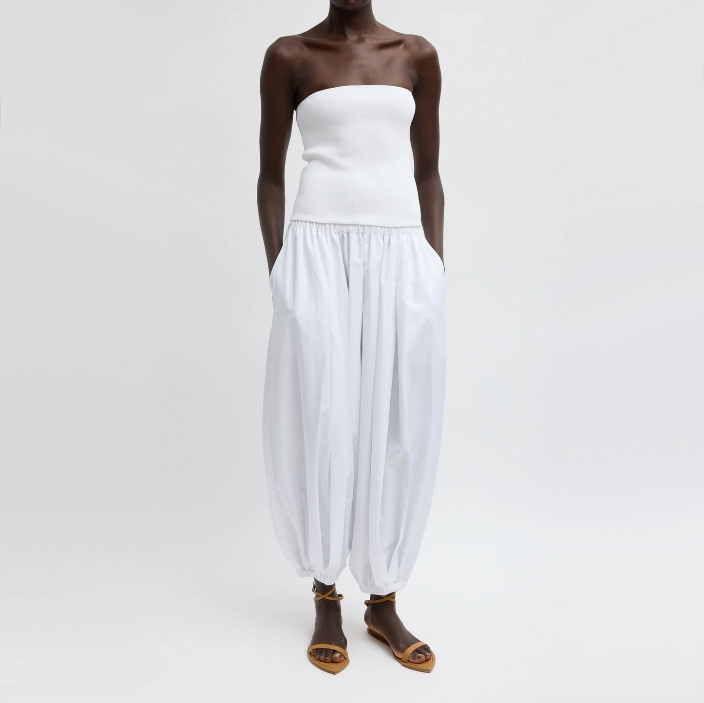 Tibi "Zeppelin" Pant in White, size Small (Regular Length)