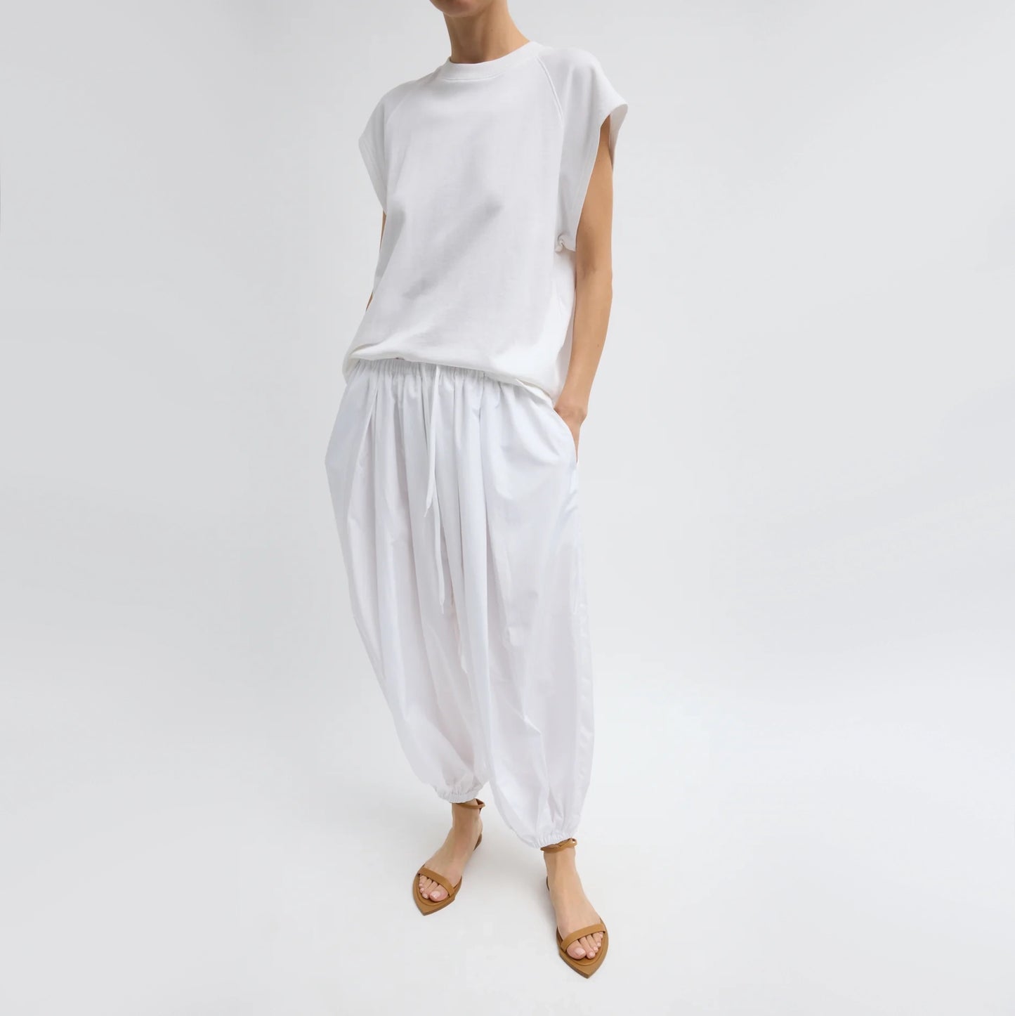 Tibi "Zeppelin" Pant in White, size Small (Regular Length)