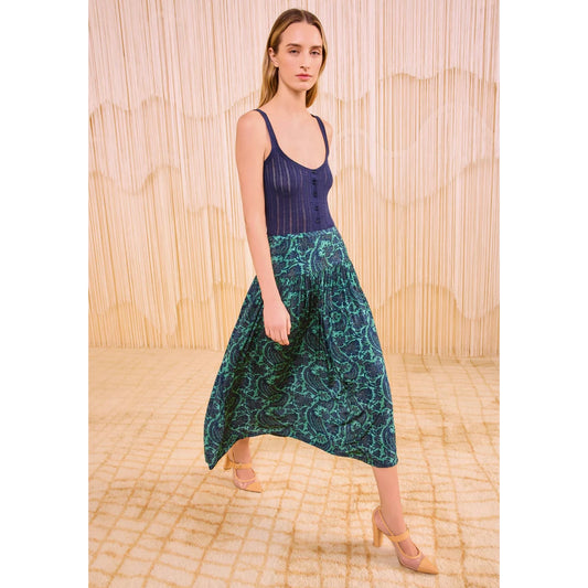 Ulla Johnson "Blanche" Jersey Midi Skirt in "Verde", size Small (fits S-M)