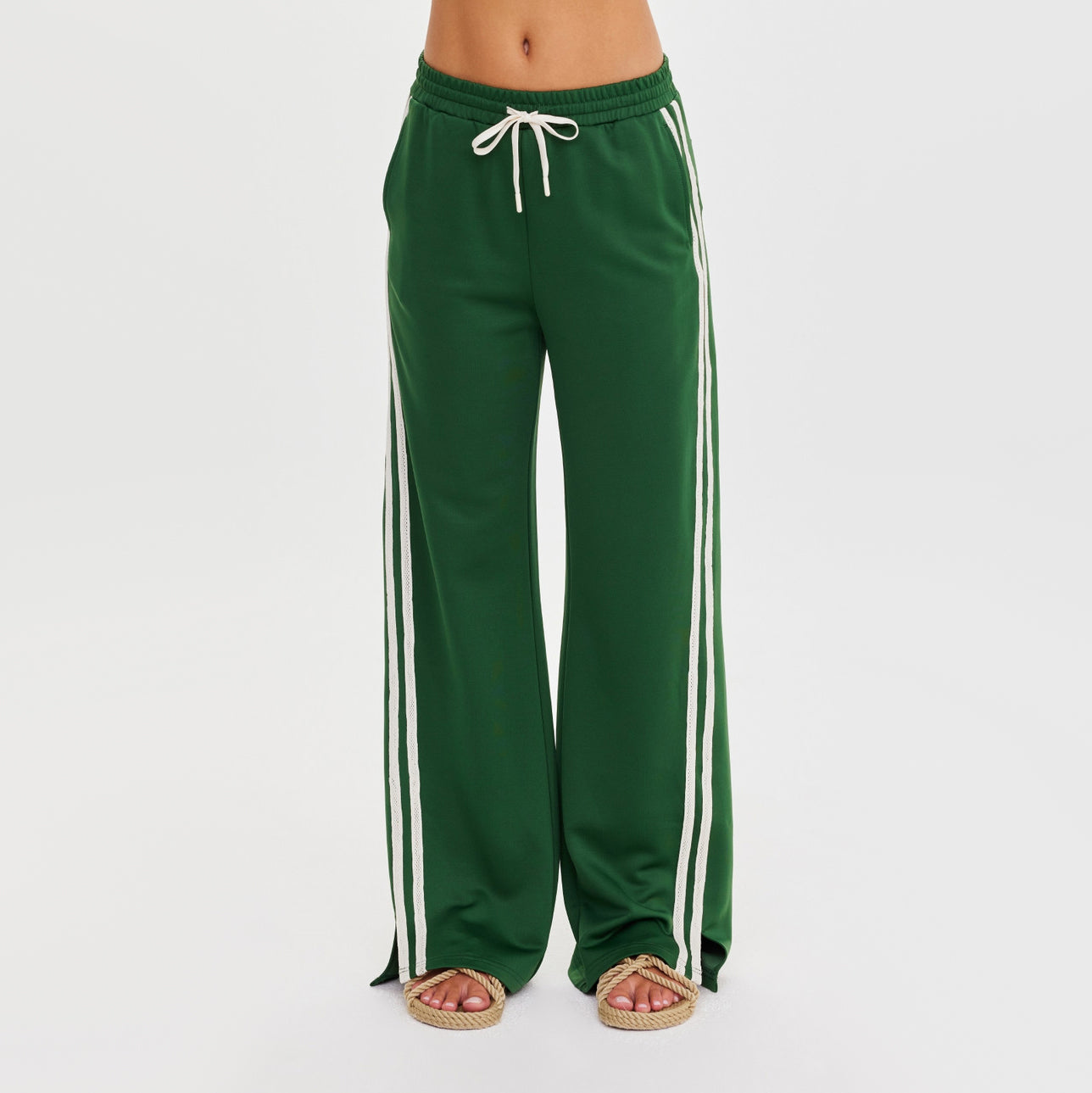 The Upside "When in Roma Holiday" Track Pant in Green, size Medium