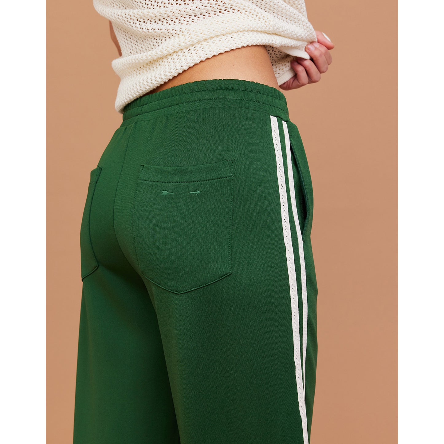 The Upside "When in Roma Holiday" Track Pant in Green, size Medium