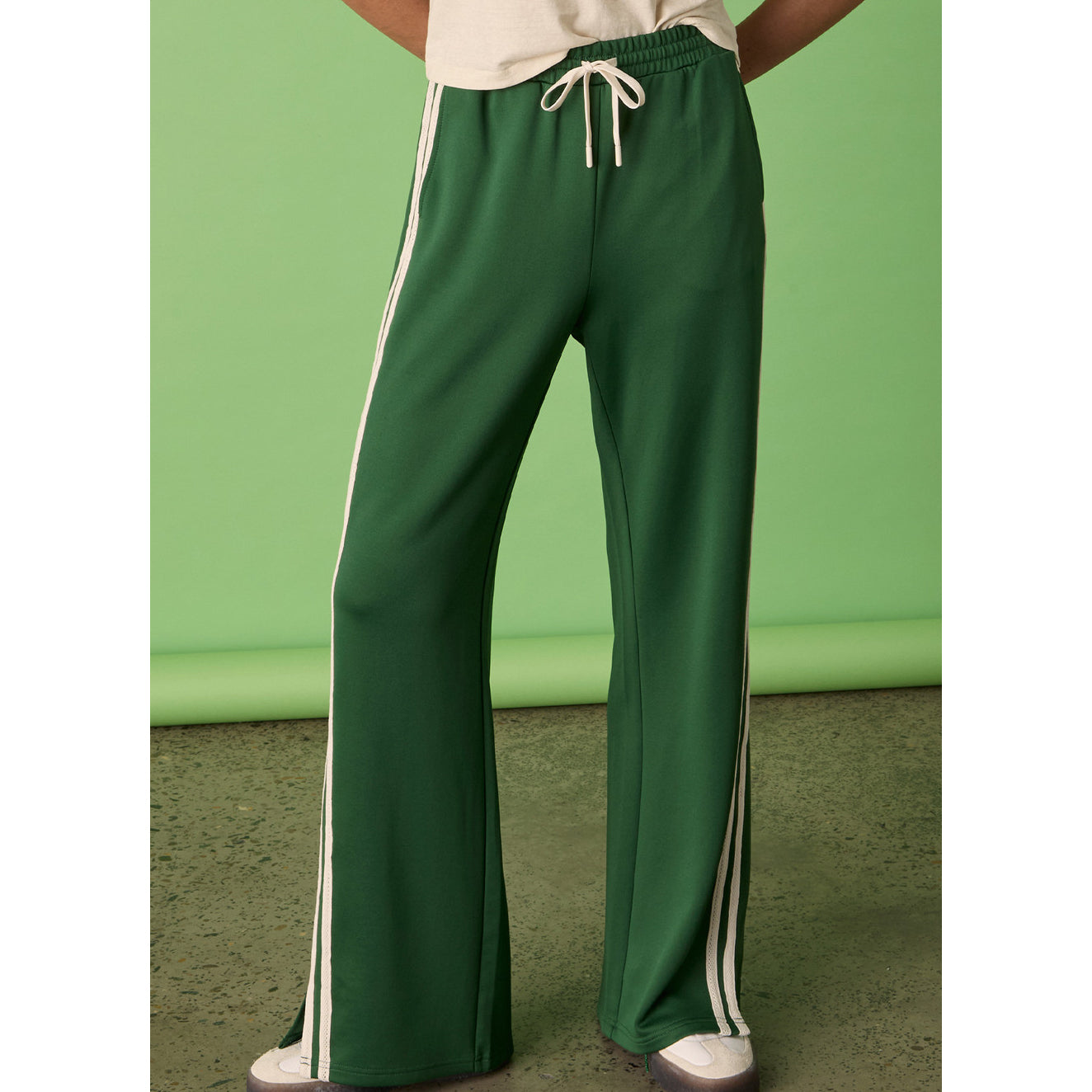 The Upside "When in Roma Holiday" Track Pant in Green, size Medium