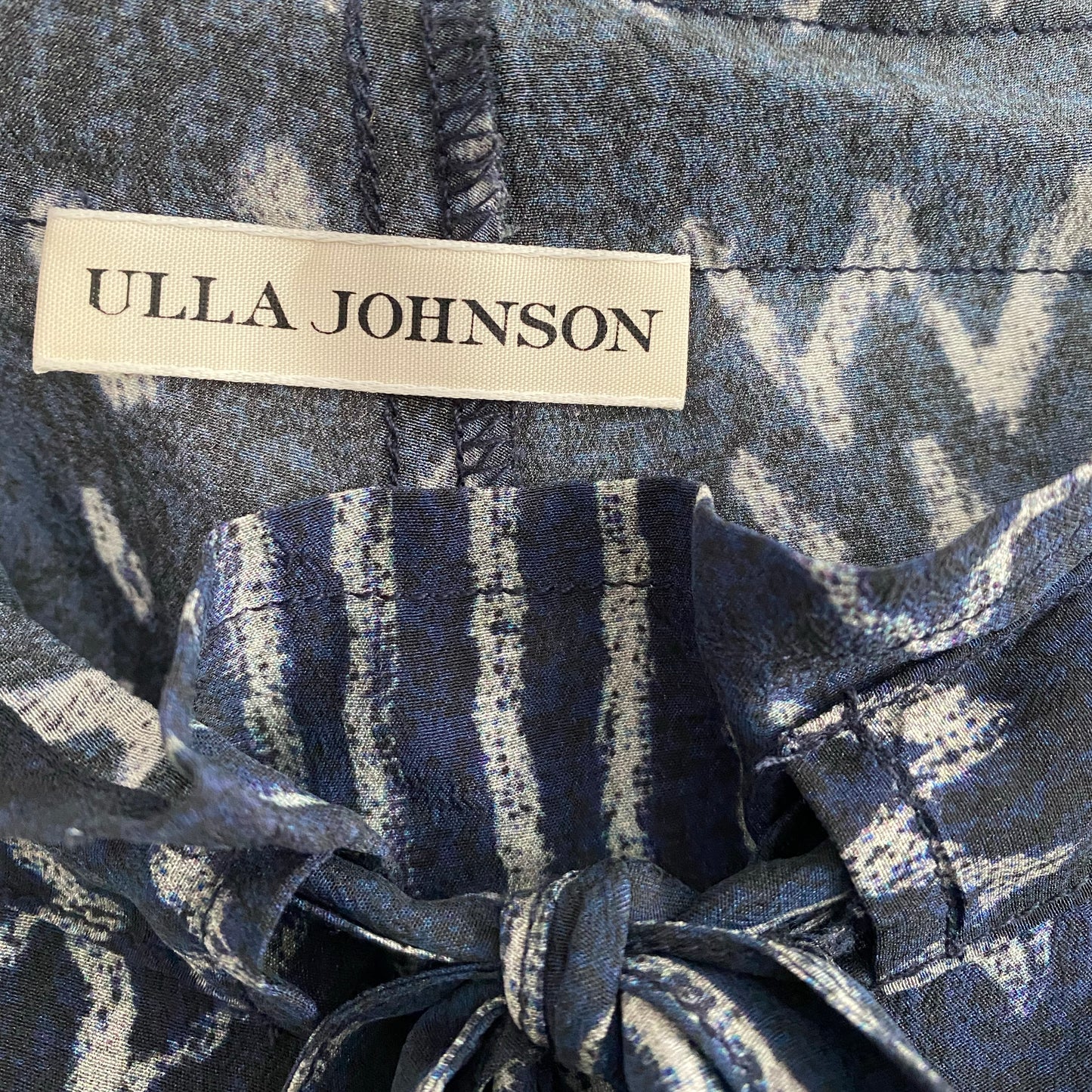 Ulla JOhnson Ikat Printed Silk Harem Pants, size 6 (fits 6/8)