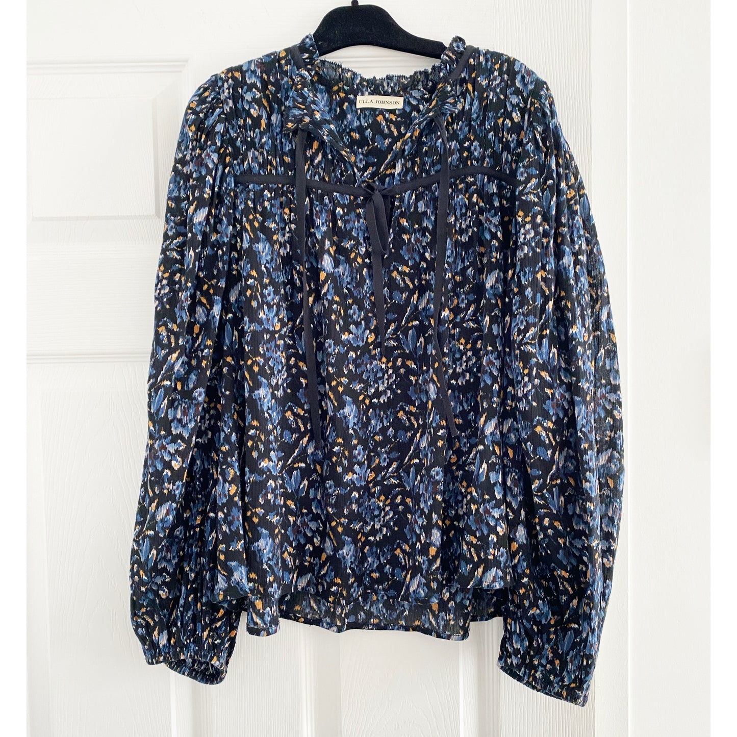 Ulla Johnson "Jeanne" Blouse in Midnight, size 8