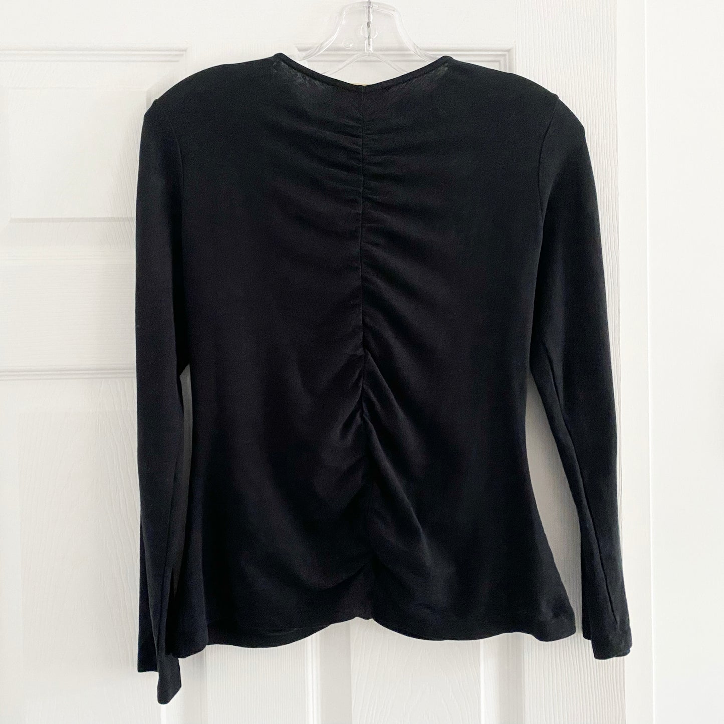 Ulla Johnson "Wren" Gathered Jersey Top in Black, size Medium (Fits S/M)