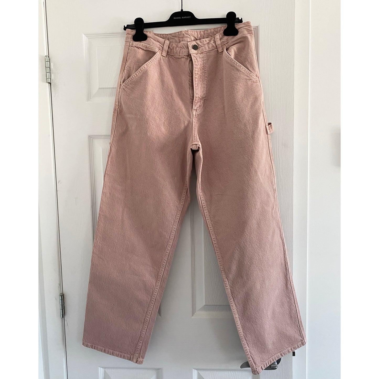 Vanessa Bruno "Alois" Carpenter Jeans in "Vieux Rose", size 42 (fits 8)