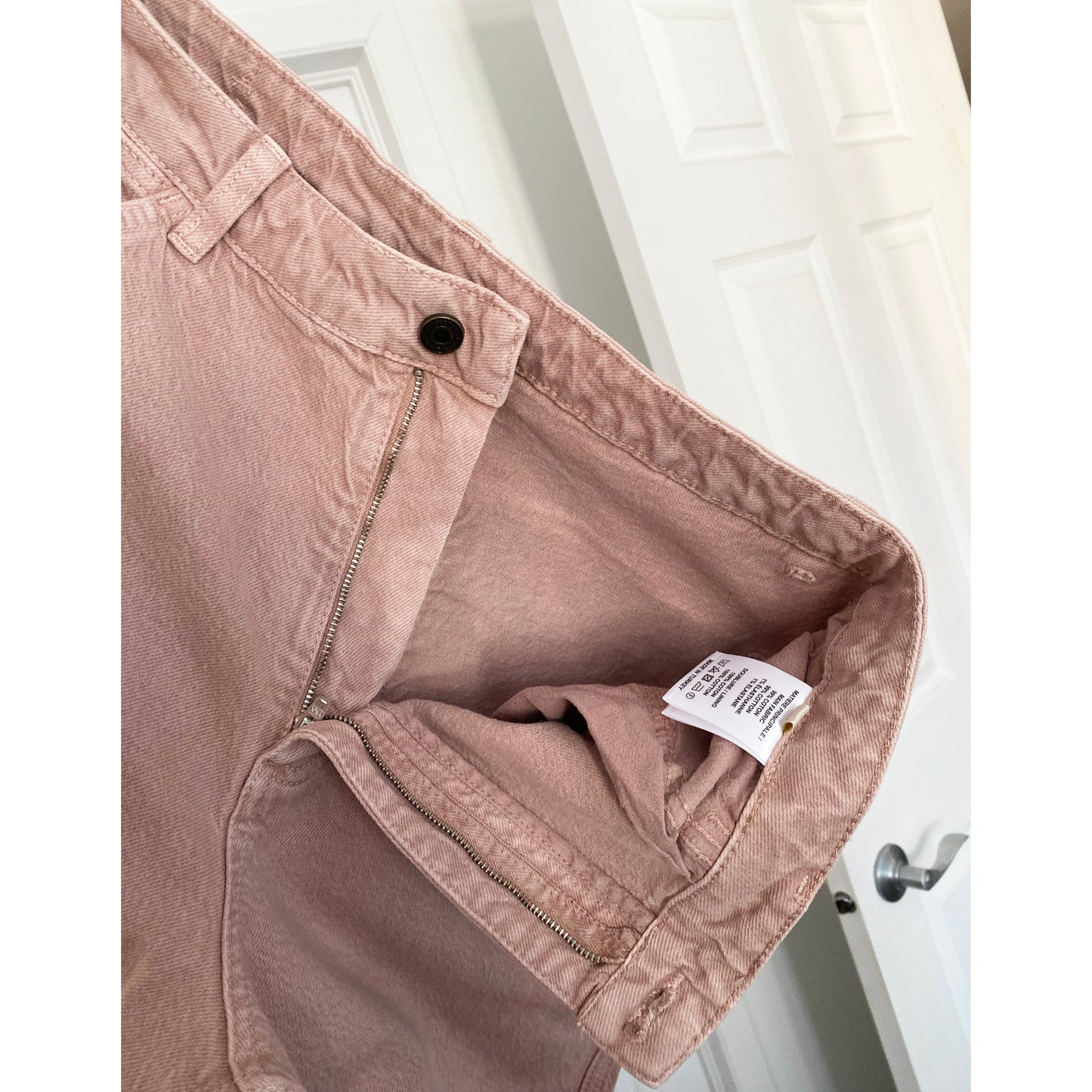 Vanessa Bruno "Alois" Carpenter Jeans in "Vieux Rose", size 42 (fits 8)