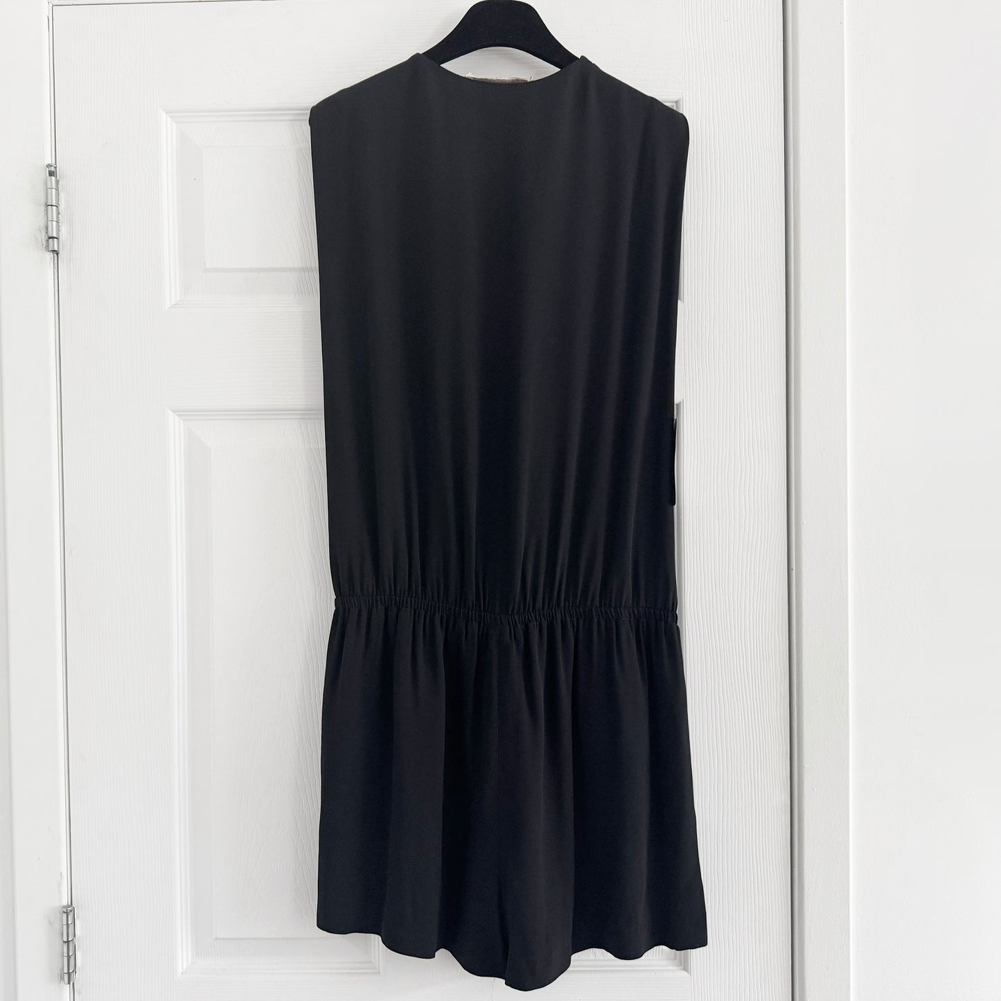 Vanessa Bruno V-Neck Crepe Romper in Black, size 40 (fits size 6/8)