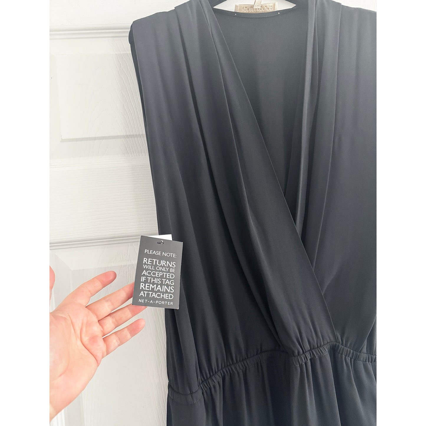 Vanessa Bruno V-Neck Crepe Romper in Black, size 40 (fits size 6/8)