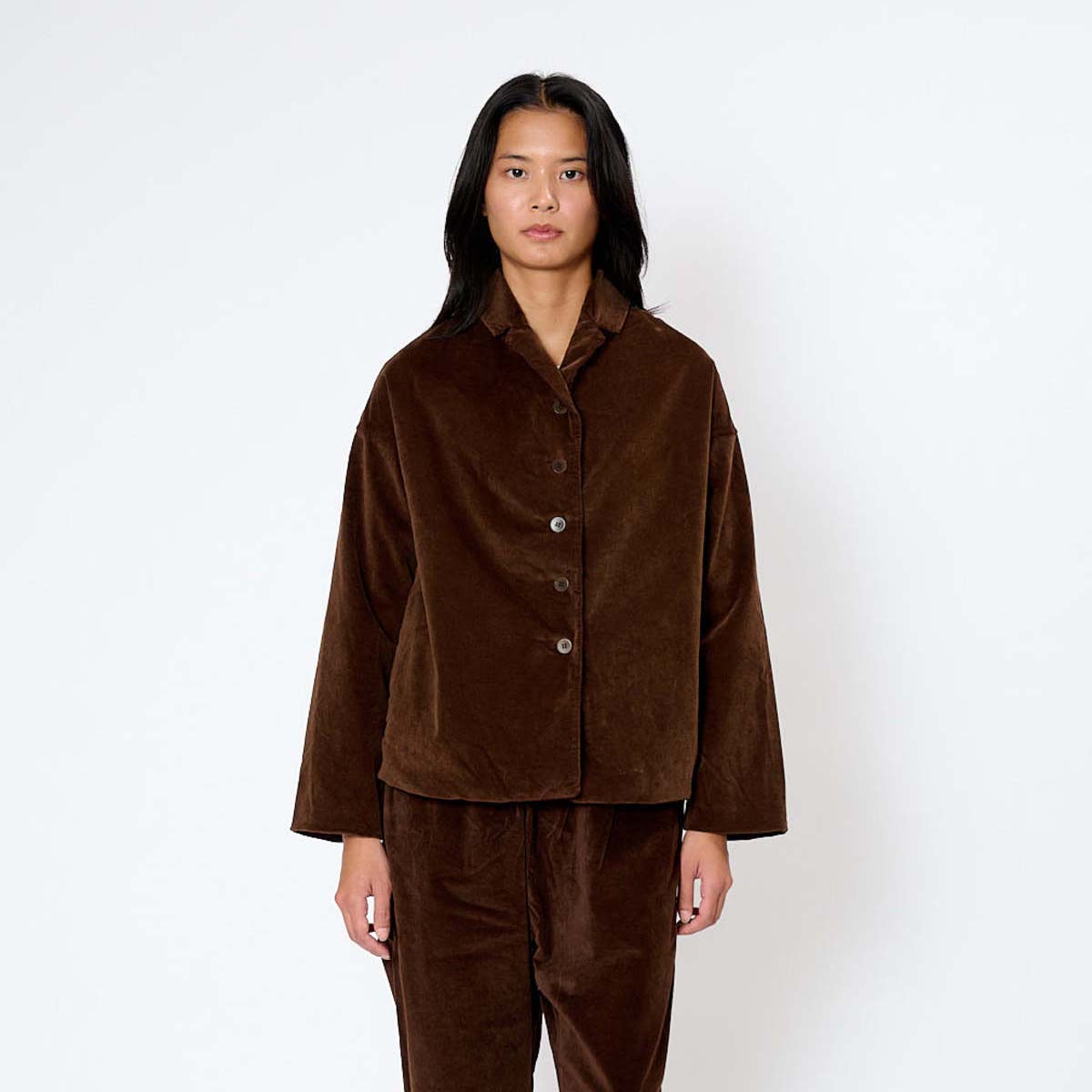 Album di Famiglia Velvet Loose Blazer in "Coffee", size Small