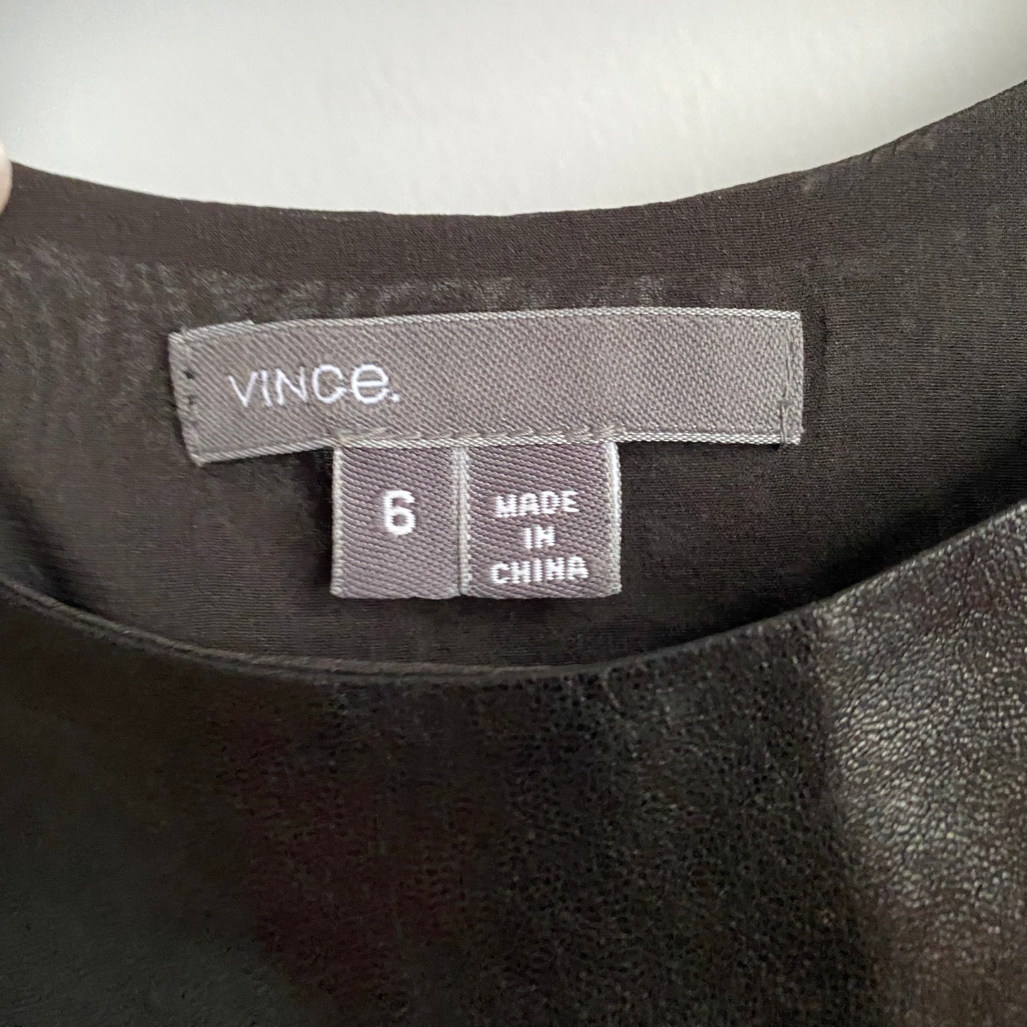 Vince Lambskin Front Sleeveless Top, size 6