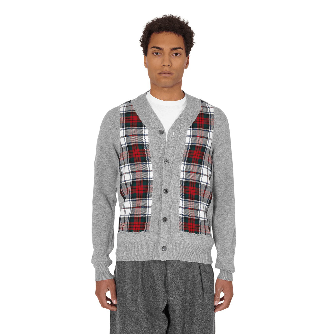 Comme des Garcons Shirt Cardigan à panneaux à carreaux, Taille Moyenne (**MENS** - s'adapte comme un m/l femme)