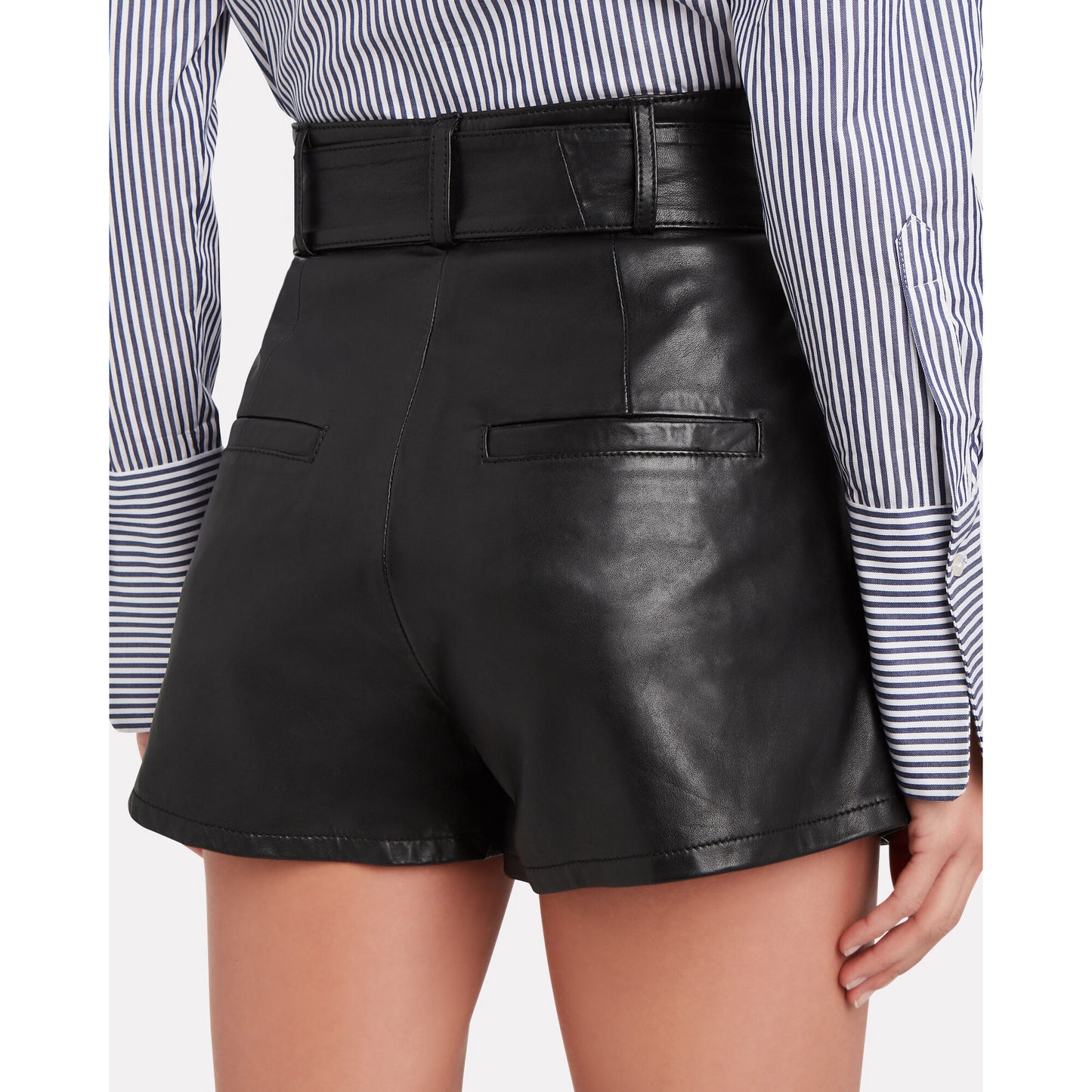 Marissa Webb Black Leather Shorts, size 2