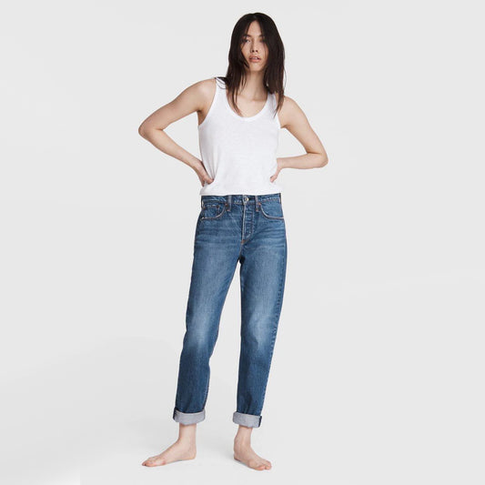 Rag&amp;Bone "Rosa" Jean boyfriend taille moyenne en "Clover", taille 24