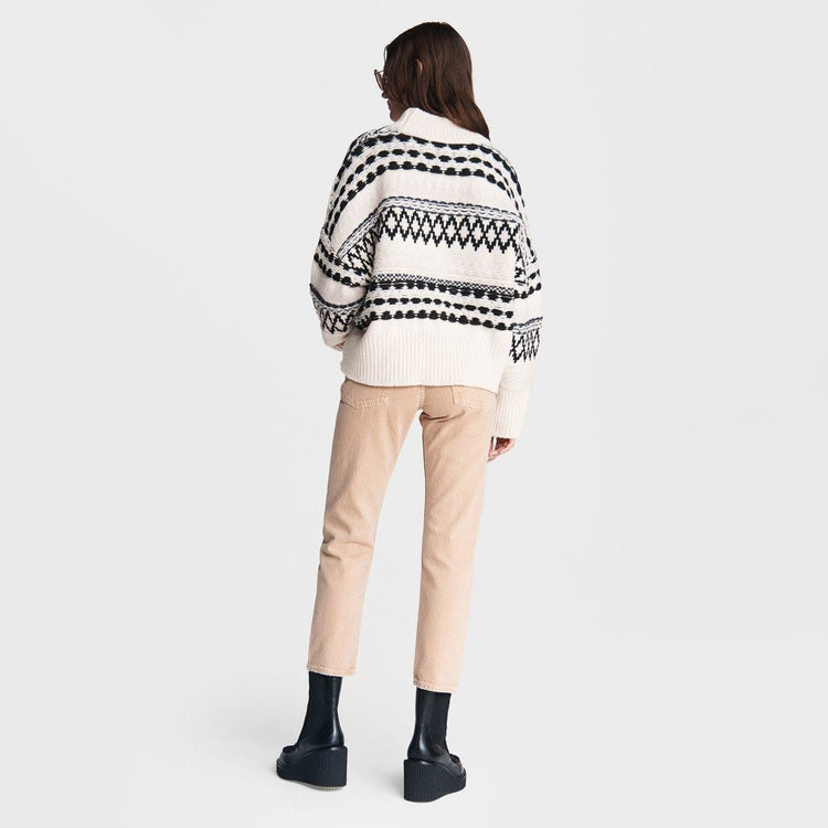 Rag & Bone "Willow" Fair Isle Sweater, Size Small